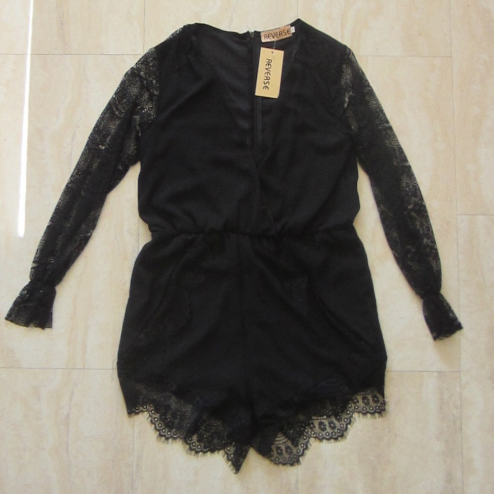 NEW Black lace romper